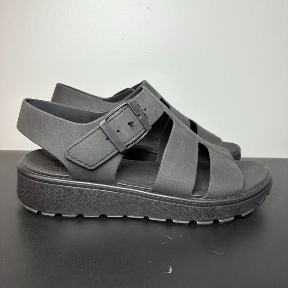 Vintage Skechers 90’s Y2K Black Chunky Sporty Platform Sandals Size 9 - Picture 3 of 8